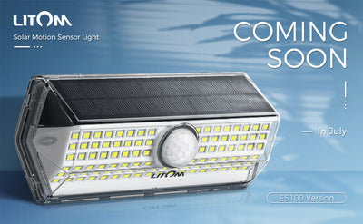 LITOM Latest Solar Motion Sensor Lights (ES100 Version)
