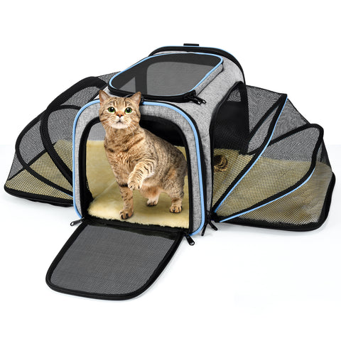 OMORC GD069 Pet Carrier Airline Approved, Expandable Foldable Soft-Sided Dog Carrier