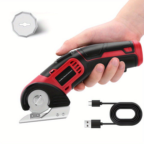 电动剪刀 红色 可充电 带安全锁