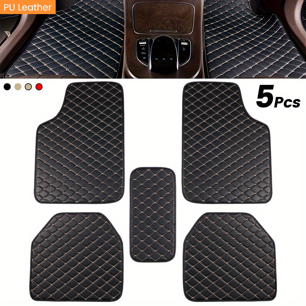 优质汽车脚垫，通用款，适用于各类车型的PU皮汽车地垫，防滑汽车脚垫，适用于SUV、货车、轿车、卡车，保护汽车地毯，材质耐用