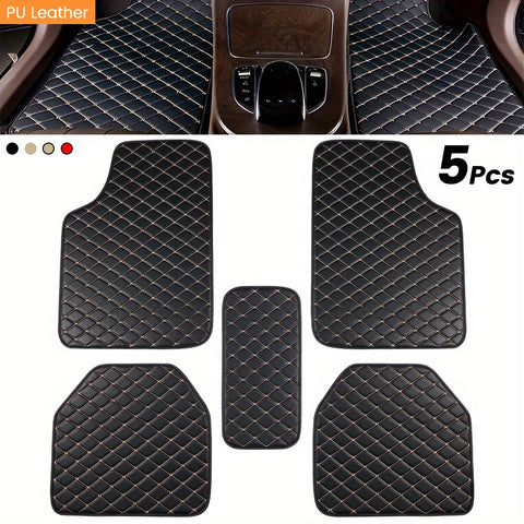 优质汽车脚垫，通用款，适用于各类车型的PU皮汽车地垫，防滑汽车脚垫，适用于SUV、货车、轿车、卡车，保护汽车地毯，材质耐用