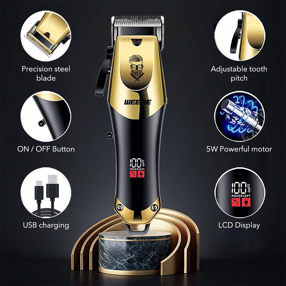 Professional Hair Clipper for Men, 2-piece Set, Hair Clipper Shaver Set and Kit