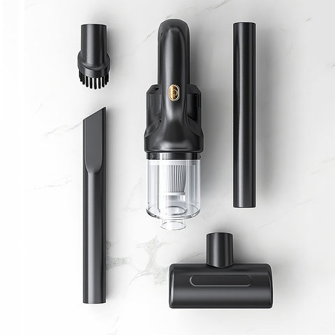 Portable Cordless Vacuum Cleaner With Multiple Nozzles, Pure Copper Motor, Rechargeable Battery, And Fast Charging