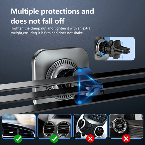 15W Magnetic Wireless Car Charger Phone Holder Mount, 15W MagSafe Car Mount Charger Magnetic WirelessDashboard Universal Car Wireless Charger Mount for iPhone 15/14/13/12 Series