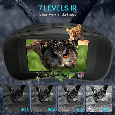 2.5K 30MP Infrared Night Vision Binoculars Goggles 6X Digital Zoom Capture Stunning Photos & Videos In Complete Darkness Rechargeable Battery For Camping Hunting Security And Outdoor Adventures