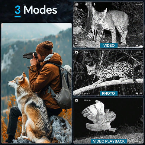 2.5K 30MP Infrared Night Vision Binoculars Goggles 6X Digital Zoom Capture Stunning Photos & Videos In Complete Darkness Rechargeable Battery For Camping Hunting Security And Outdoor Adventures