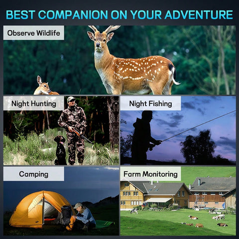 2.5K 30MP Infrared Night Vision Binoculars Goggles 6X Digital Zoom Capture Stunning Photos & Videos In Complete Darkness Rechargeable Battery For Camping Hunting Security And Outdoor Adventures