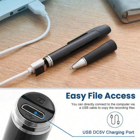 Portable USB Rechargeable Body Cam Camera 1080P HD Mini Camera Pen DV DVR Video Audio Mini Camcorder Recording For Lectures Business Meeting