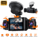 1080P 3 Channel Dash Cam With 2.4. Inch Screen, Inbuilt Privacy Protector And G-Sensor, Support Loop Recording