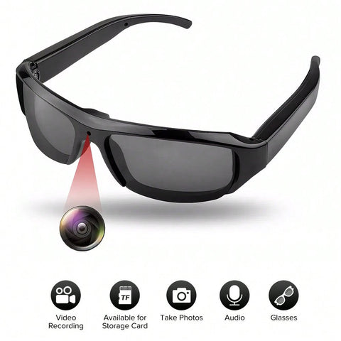 HD 1080P Camera Glasses Inbuilt 800mAh Battery Can Record The Beautiful Landscape In Hiking, Driving,Watching Live Matches, Can As A Cam