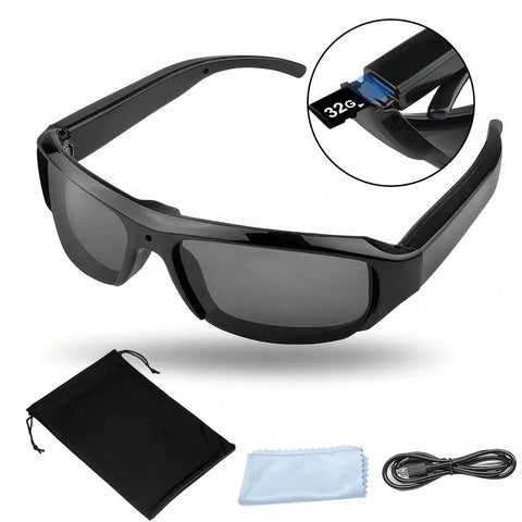 HD 1080P Camera Glasses Inbuilt 800mAh Battery Can Record The Beautiful Landscape In Hiking, Driving,Watching Live Matches, Can As A Cam