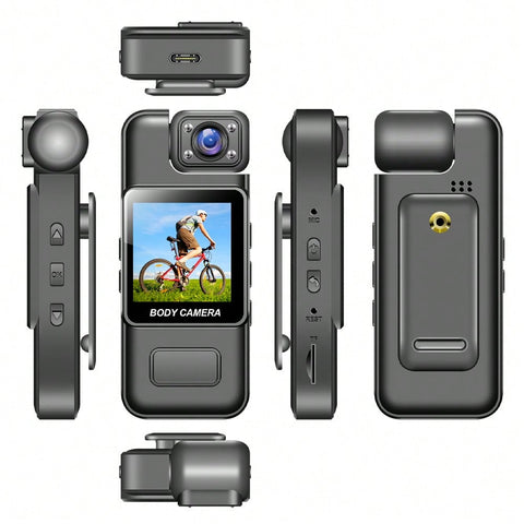 4K UHD Body Camera Digital Video Recorder, Feature Infrared Night Vision And Back Clip Design, Suitable For Traffic Enforcement, Outdoor Sports