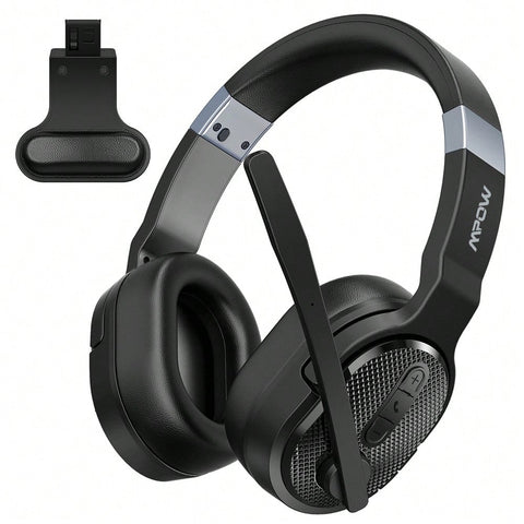 Mpow E65 Feature Noise-Canceling, Support Dual/Single Mode And Inbuilt Comfortable Earmuffs And Padded Headband, Equipped With Convenient Mute Button
