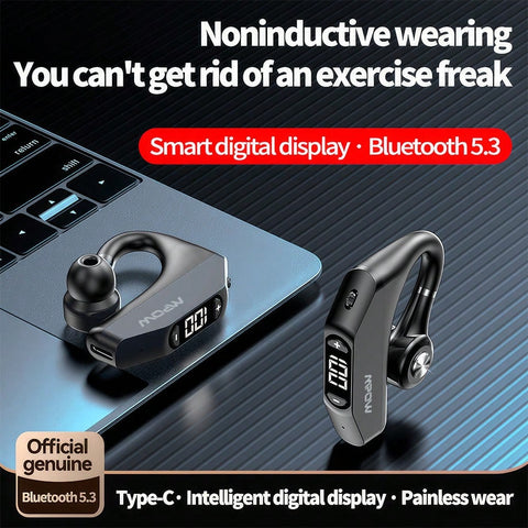 P23 In-Ear Air Conduction Headset, 180 Degree Suitable For Left And Right, Digital Display Of Power, Include 3 Ear Caps