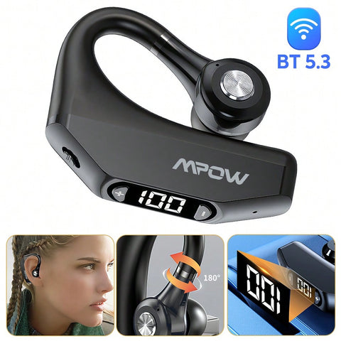 P23 In-Ear Air Conduction Headset, 180 Degree Suitable For Left And Right, Digital Display Of Power, Include 3 Ear Caps