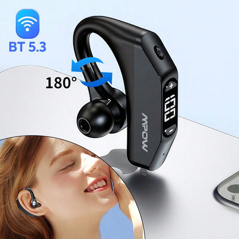 P23 In-Ear Air Conduction Headset, 180 Degree Suitable For Left And Right, Digital Display Of Power, Include 3 Ear Caps