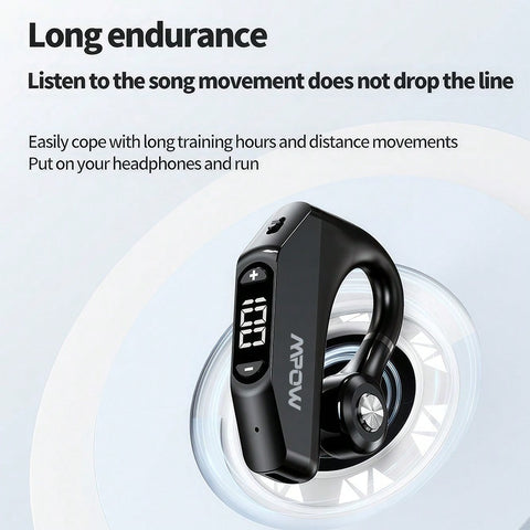 P23 In-Ear Air Conduction Headset, 180 Degree Suitable For Left And Right, Digital Display Of Power, Include 3 Ear Caps