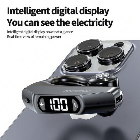 P23 In-Ear Air Conduction Headset, 180 Degree Suitable For Left And Right, Digital Display Of Power, Include 3 Ear Caps