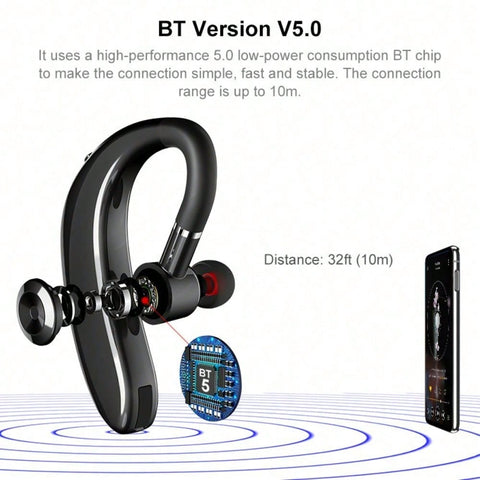 Wireless Single Earphone Stereo Business Headset, Feature CVC Intelligent Noise Reduction Technology, Inbuilt High Sensitivity Speaker And Metal Composite Diaphragm