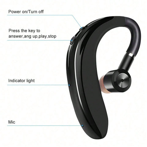 Wireless Single Earphone Stereo Business Headset, Feature CVC Intelligent Noise Reduction Technology, Inbuilt High Sensitivity Speaker And Metal Composite Diaphragm