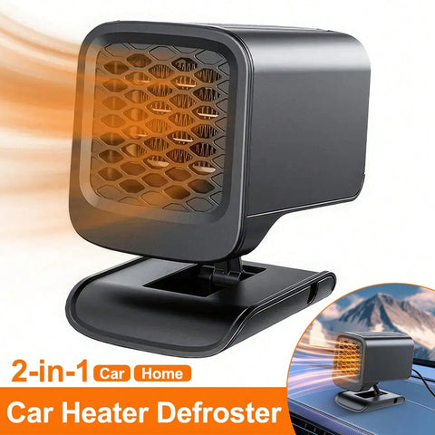 Portable Electric Car Heater 2-In-1 Defroster, Defrosting And Defogging Your Windshield, Feature Two Gear Adjustment Settings