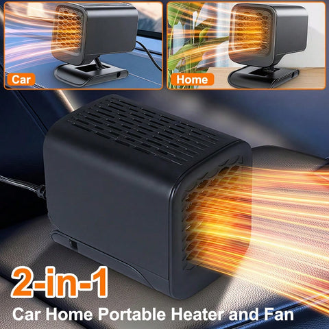 Portable Electric Car Heater 2-In-1 Defroster, Defrosting And Defogging Your Windshield, Feature Two Gear Adjustment Settings