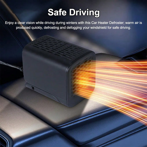 Portable Electric Car Heater 2-In-1 Defroster, Defrosting And Defogging Your Windshield, Feature Two Gear Adjustment Settings