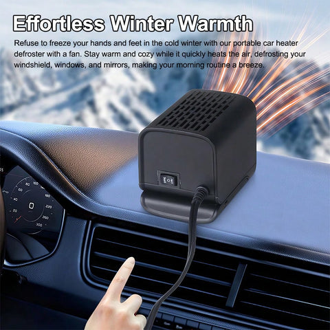 Portable Electric Car Heater 2-In-1 Defroster, Defrosting And Defogging Your Windshield, Feature Two Gear Adjustment Settings