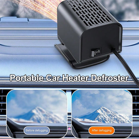 Portable Electric Car Heater 2-In-1 Defroster, Defrosting And Defogging Your Windshield, Feature Two Gear Adjustment Settings
