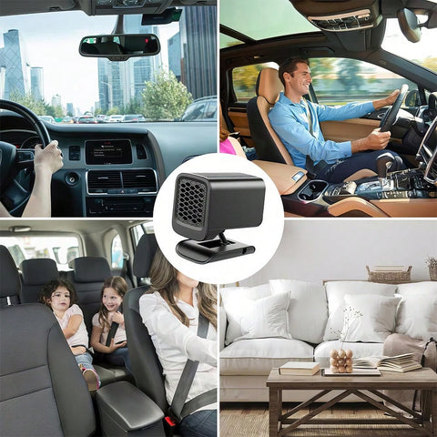 Portable Electric Car Heater 2-In-1 Defroster, Defrosting And Defogging Your Windshield, Feature Two Gear Adjustment Settings