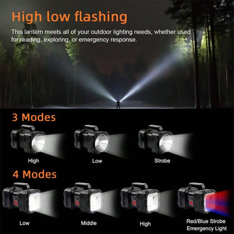 Portable Multi-Function LED Light, Featurte Double-Head Design And 40W Super Bright, Easy To Carry And Hang, Suitable For Camping