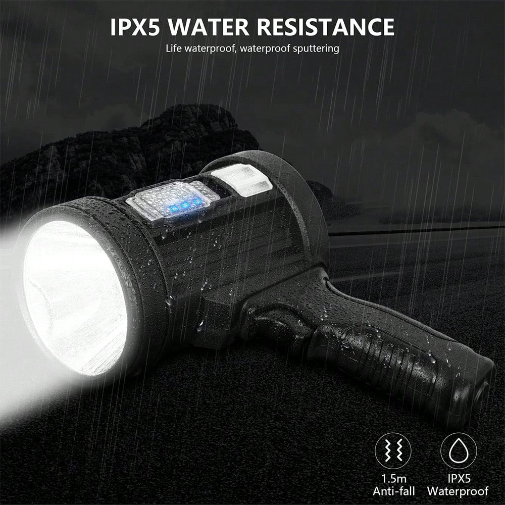 LED Searchlight P50 Chip Suitable 4 Light Colors With Side Light For Boating Camping