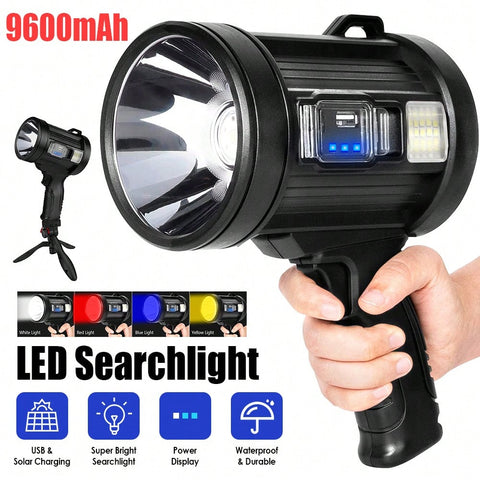 LED Searchlight P50 Chip Suitable 4 Light Colors With Side Light For Boating Camping
