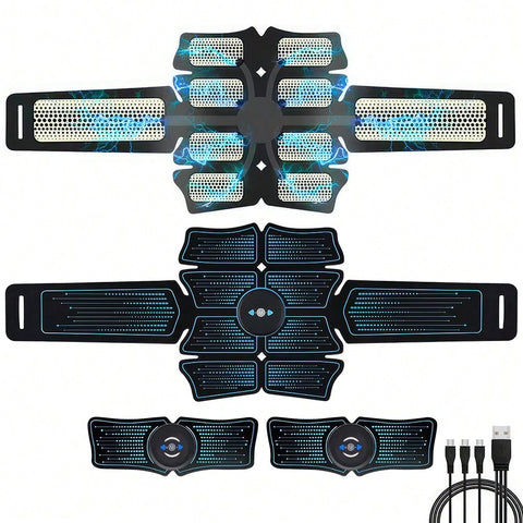 3-In-1 Abdominal Exercise Massage Fitness Belt Feature Superior Gel Pads Inbuilt 6 Sports Mode & 10 Intensity Levels Training Everywhere Everytime