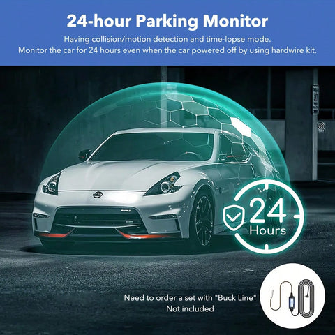 FHD 1080P 3 Channel Dash Cam Inbuilt Night Vision 3.16 Inch Screen Auto Record