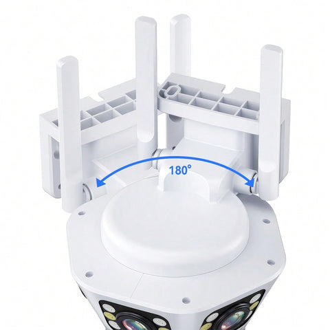 6MP Triple Lens Triple Screen WiFi Security Camera Outdoor Waterproof PTZ Auto Tracking Color Night Vision Surveillance IP Cameras