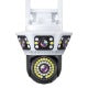 6MP Triple Lens Triple Screen WiFi Security Camera Outdoor Waterproof PTZ Auto Tracking Color Night Vision Surveillance IP Cameras