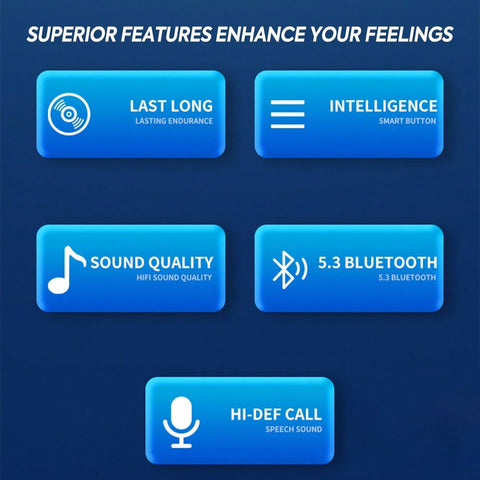 YYK-Q63 TRUE WIRELESS EARBUDS Designed For Sports W/Ear Hook,Bluetooth 5.3 Sport Earbuds