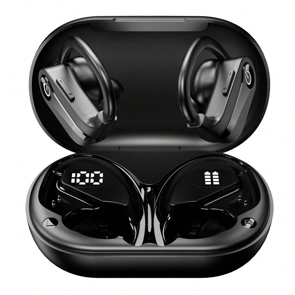 YYK-Q63 TRUE WIRELESS EARBUDS Designed For Sports W/Ear Hook,Bluetooth 5.3 Sport Earbuds