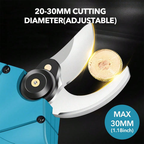 (2 Batteries)Electric Pruning Shears 30mm Secateur Cordless Brushless For Makita 18V Battery Cutting Branches