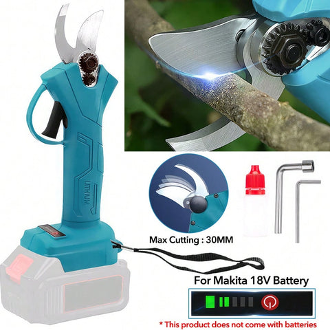(2 Batteries)Electric Pruning Shears 30mm Secateur Cordless Brushless For Makita 18V Battery Cutting Branches