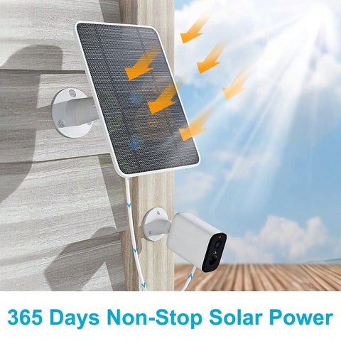 Solar Panel Charger For Arlo Ultra/Ultra2/Pro 3/Pro 4 Security Camera 4w 5v With 360°Wall Mount