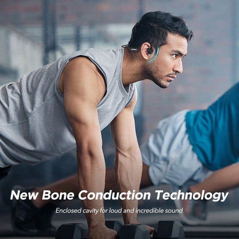 MPOW Bone Conduction Headphones With Mic Open Ear Headphones Bluetooth 5.3 With 8H Playtime IPX6 Waterproof