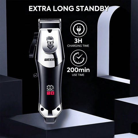 Professional Hair Clipper For Men, 2-Piece Cordless Men's Grooming Hair Clipper, Electric Shaver, Hair Clipper With LED Display For Home And Barber Shop