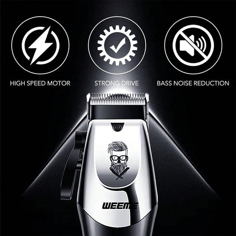 Professional Hair Clipper For Men, 2-Piece Cordless Men's Grooming Hair Clipper, Electric Shaver, Hair Clipper With LED Display For Home And Barber Shop