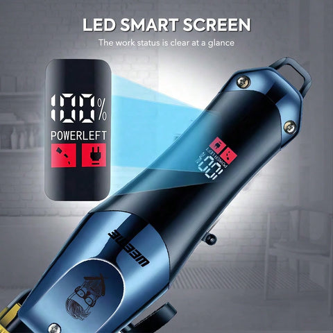 Professional Hair Clipper For Men, 2-Piece Cordless Men's Grooming Hair Clipper, Electric Shaver, Hair Clipper With LED Display For Home And Barber Shop