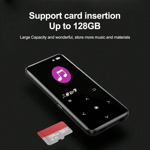 Portable Bluetooth MP3 MP4 Player LCD Display HiFi Bass Lossless Music Player FM Radio Recorder Sport