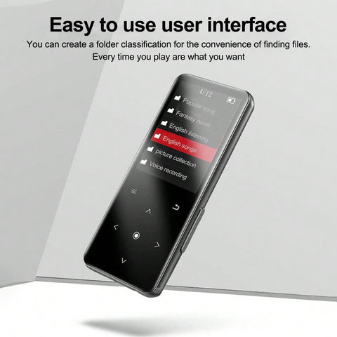 Portable Bluetooth MP3 MP4 Player LCD Display HiFi Bass Lossless Music Player FM Radio Recorder Sport