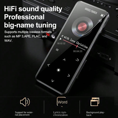 Portable Bluetooth MP3 MP4 Player LCD Display HiFi Bass Lossless Music Player FM Radio Recorder Sport