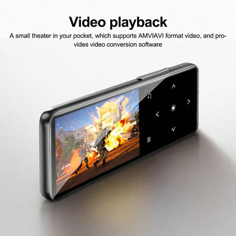 Portable Bluetooth MP3 MP4 Player LCD Display HiFi Bass Lossless Music Player FM Radio Recorder Sport